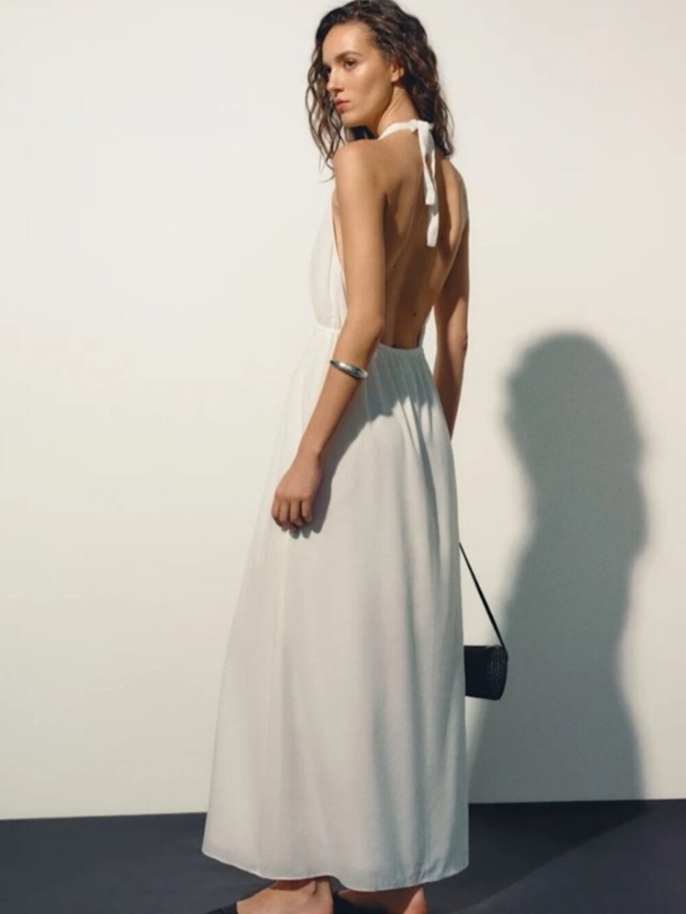 NEW Reformation Kiran Maxi Halter Dress White | US 0 UK 4